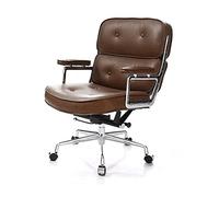 Tiiiopkvvv Chaise de bureau ergonomique avec bras de soutien lombaire et pivotante en cuir synthétique pour adultes