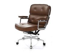 Tiiiopkvvv Chaise de bureau ergonomique avec bras de soutien lombaire et pivotante en cuir synthétique pour femme et adulte