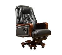 Tiiiopkvvv Chaise de bureau inclinable en cuir moderne pour bureau, salle de conférence, inclinable, chaises de gestion pivotantes à 360 degrés