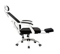 Tiiiopkvvv Chaise de jeu style course chaise de bureau réglable massage coussin lombaire pivotant à bascule inclinable en cuir ergonomique chaise de bureau d'ordinateur avec accoudoirs et repose-pieds
