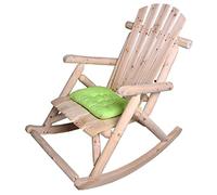 Tiiiopkvvv Chaise longue confortable à bascule, chaise de pause déjeuner, chaise longue de loisirs, balcon, décontracté, vieil homme, chaise à bascule relaxante (couleur : couleur bois)
