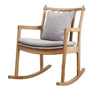 Tiiiopkvvv Chaise longue confortable pour loisirs nordiques, chaise à bascule, chaise à bascule, balcon, sac souple, tissu relaxant, chaise à bascule (couleur : couleur bois)