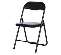 Tiiiopkvvv Chaise pliante rembourrée pour bureau, réception, chaise de bureau pliable facile à ranger avec dossier, tabourets en métal multi-usages