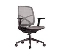 Tiiiopkvvv Chaises de bureau chaise de bureau ergonomique pivotante multifonction en maille à dossier moyen avec accoudoirs réglables (couleur : vert) (noir)