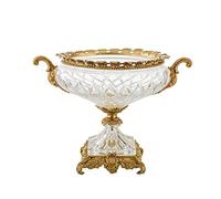 Tiiiopkvvv Corbeille à fruits et légumes de comptoir - Bol à fruits rond en verre transparent - Assiette à fruits pour la maison, le salon, le restaurant, le bureau, la décoration de bureau - Bol à