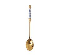 Tiiiopkvvv Cuillère à café avec poignée, cuillère à crème glacée, cuillère à dessert, cuillère à thé pour pique-nique, accessoires de cuisine, cuillère à soupe (taille : 6) ()