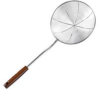Tiiiopkvvv Cuillère fendue, passoire, écumoire en acier inoxydable massif, écumoire d'araignée, écumoire en fil avec maille en spirale avec poignée résistante à la chaleur, louche pour cuisine (taille