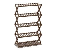 Tiiiopkvvv Étagère à chaussures pliable empilable, étagère à chaussures à plusieurs niveaux pour l'entrée du placard, étagère de rangement de chaussures multifonctionnelle autoportante (couleur : 4
