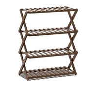 Tiiiopkvvv Étagère à chaussures pliable empilable, étagère à chaussures à plusieurs niveaux pour l'entrée du placard, étagère de rangement de chaussures multifonctionnelle autoportante (couleur : 4