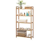 Tiiiopkvvv Étagère de rangement de cuisine à 5 niveaux réglable en hauteur - Étagère de cuisine - Étagère de rangement pour épices - Support de rangement décoratif pour ustensiles de cuisine