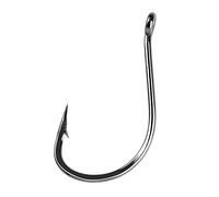 Tiiiopkvvv Hameçon de pêche 100 pièces d'acier à haute teneur en carbone avec trou hameçon de pêche étang ruisseau hameçon de pêche hameçon barb appât kit de crochet de pêche taille #1-15 crochet