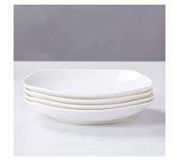 Tiiiopkvvv Lot de 4 assiettes à dîner en céramique pour salade, pâtes, assiettes à dessert et apéritif, passe au micro-ondes et au lave-vaisselle (14 cm, 16,5 cm, 17,8 cm), assiette (taille : 16,5 cm)