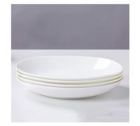 Tiiiopkvvv Lot de 4 assiettes à dîner en céramique pour salade, pâtes, assiettes à dessert et apéritif, passe au micro-ondes et au lave-vaisselle (14 cm, 16,5 cm, 17,8 cm), assiette (taille : 16,5 cm)