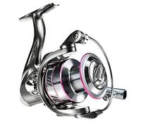 Tiiiopkvvv Moulinet de pêche 5.2:1 haute vitesse en métal bobine rotative utilisé pour la pêche convient pour les débutants et les amateurs de pêche Série 5000