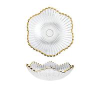 Tiiiopkvvv Panier à fruits et légumes de comptoir - Assiette à fruits en verre transparent - Table basse - Bol à bonbons - Bol à salade à dessert de grande capacité - Assiette à fruits décorative