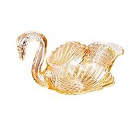 Tiiiopkvvv Panier à fruits et légumes de comptoir - Assiette créative en forme de cygne - Assiette à fruits exquise de grande capacité - Assiette décorative à fruits et à desserts, centre de table