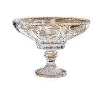 Tiiiopkvvv Panier à fruits et légumes de comptoir en verre de haute qualité Assiette à fruits pour la maison créative Bol à fruits à pieds hauts Lumière de luxe Salon Table basse Candy Snack Assiette