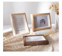 Tiiiopkvvv Photo e 6/7/8/10 pouces Panneau de verre A4 Photo en bois e ed Art Picture e Décoration moderne Ornements décoratifs créatifs Images (couleur : marron, taille : 15 x 21 cm) (couleur du bois