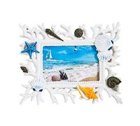 Tiiiopkvvv Photo e Coquillage de corail Photo e 15,2 cm Résine Créative Photo e Décoration Océan Romance Style Méditerranéen Artisanat Maison Bureau Photo e