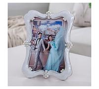 Tiiiopkvvv Photo e Creative Style Européen Photo e, Pearl Photo e, Table avec panneau arrière en daim, photos de cadeaux de mariage horizontales ou verticales (taille : 5 x 7) ()