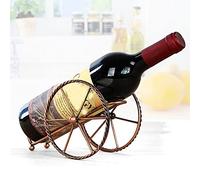 Tiiiopkvvv Porte-bouteilles de vin unique - Créatif - Décoration de salon - En fer forgé - En laiton