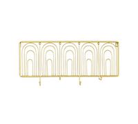Tiiiopkvvv Porte-manteau mural créatif en forme de trombone doré pour vêtements, chapeaux, crochet nordique créatif, porche, porte-manteau, entrée, chambre à coucher, cintre décoratif en métal