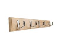 Tiiiopkvvv Porte-manteau mural en bois, couleur bûche, crochet perforé, disponible pour salon, porche, chambre à coucher, arbre