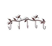 Tiiiopkvvv Porte-manteau mural en métal pour oiseaux, porte-manteau mural et porte-chapeau, cintres multi-fonctions pour salon, chambre à coucher, fer forgé, porte-manteau arbre (couleur : laiton) (B)