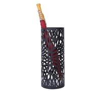 Tiiiopkvvv Porte-parapluie avec crochet et support d'égouttement compatible avec canne de marche 20 x 50 cm, support rond, noir