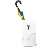 Tiiiopkvvv Porte-parapluie blanc pour la maison ou le bureau avec seau de rangement (50, 25, 30 cm)