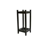 Tiiiopkvvv Porte-parapluie carré en bois avec parapluie et support pour boîte de rangement pour canne de marche pour porte-parapluie noir