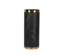 Tiiiopkvvv Porte-parapluie rond autoportant en acier inoxydable noir pour espace de rangement pour canne de marche