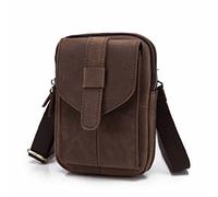 Tiiiopkvvv Sac à bandoulière multifonction en cuir pour homme, sac de voyage 7 pouces, pochette pour téléphone, sac banane (couleur : A, taille : 20 cm x 4 cm x 13 cm), a, 20cmx4cmx13cm