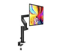 Tiiiopkvvv Support de moniteur 15"-32" double support de moniteur type colonne support de moniteur à mouvement complet support de moniteur réglable en hauteur avec œillet de serrage support de