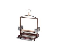 Tiiiopkvvv Support interactif pour perruches avec tasse de nourriture en acier inoxydable et petit châssis pour perroquet, perchoirs à oiseaux (taille : CH) ()