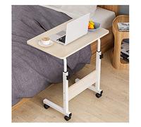 Tiiiopkvvv Table d'appoint mobile pour ordinateur portable pour lit, canapé, bureau d'ordinateur portable pour salon, chambre à coucher (couleur érable A 80 x 50 cm)