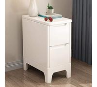 Tiiiopkvvv Table de chevet générique pour chambre à coucher, mini casier de rangement ultra étroit avec 2 tiroirs, meubles de chambre à coucher en bois massif pour bureau à domicile (couleur : couleur