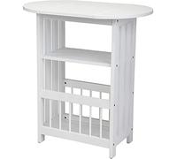 Tiiiopkvvv Table de chevet générique pour chambre à coucher, table basse pliante en bois, porte-revues, table d'appoint à feuilles caduques avec support de rangement pour la maison et le bureau