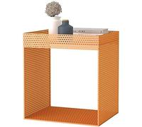 Tiiiopkvvv Table de chevet générique pour chambre à coucher, table d'appoint moderne, petite table de présentation rectangulaire/trou de drainage/couche supplémentaire orange pour bureau à domicile