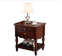Tiiiopkvvv Table de chevet générique pour chambre à coucher, table de chevet avec 2 tiroirs, 1 étagère de rangement, table de chevet en bois massif, sans outils, pour la maison et le bureau
