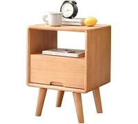 Tiiiopkvvv Table de chevet générique pour chambre à coucher, table de chevet en pin massif, chambre nordique, table de nuit simple avec tiroirs et pieds d'assemblage pour bureau à domicile (couleur