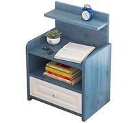 Tiiiopkvvv Table de chevet générique pour chambre à coucher, table de chevet moderne et minimaliste en bois massif, étagère de chambre à coucher, petite armoire, rangement économique simple pour la