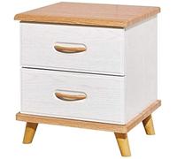 Tiiiopkvvv Table de chevet générique pour chambre à coucher, table de chevet nordique simple, moderne, minimaliste, assemblage économique, table de chevet pour chambre à coucher, deux tiroirs, armoire