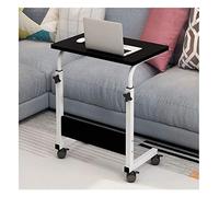 Tiiiopkvvv Table de chevet paresseuse mobile pour ordinateur portable, table de chevet portable pour lit, canapé, ne prend pas de place pour salon, chambre à coucher (80 x 40 cm)