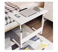 Tiiiopkvvv Table de lit mobile pour ordinateur portable - Plateau de chariot - Table d'appoint pour lit, canapé, bureau d'ordinateur portable pour salon, chambre à coucher (couleur : taille : 80 x 50