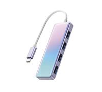 Tiiiopkvvv USB 3.0 Multi - Contact Convertisseur de couleur Collecteur 1 x 4 USB Distributeur