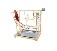 Tiiiopkvvv Xuanfeng Petite et moyenne étagère de jeu pour perroquet Petit et Moyen Soleil Station d'entraînement en bois Étagère à oiseaux pour jouets Perchoirs pour oiseaux (laiton)