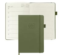 TIIKKASI Agenda académique semainier mensuel 2025 juillet à juin 2026, 14,5 x 21,6 cm, deux pages par semaine, carnet de rendez-vous minimaliste pour enseignant et étudiant, couverture rigide en cuir