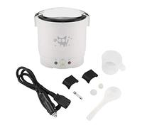 Tiiyee 1L Mini Cuiseur à Riz Électrique, Portable Multifonctionnel | Vapeur pour Voiture Camping Voyage Cuit Rapidement Repas Chaud Nomade Pratique Gain de Place Blanche