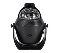 Tiiyee Boussole marine numérique, navigation électronique, lumière LED, haute précision, pivotante, boussole de navigation réglable, pour bateau, voiture, noir